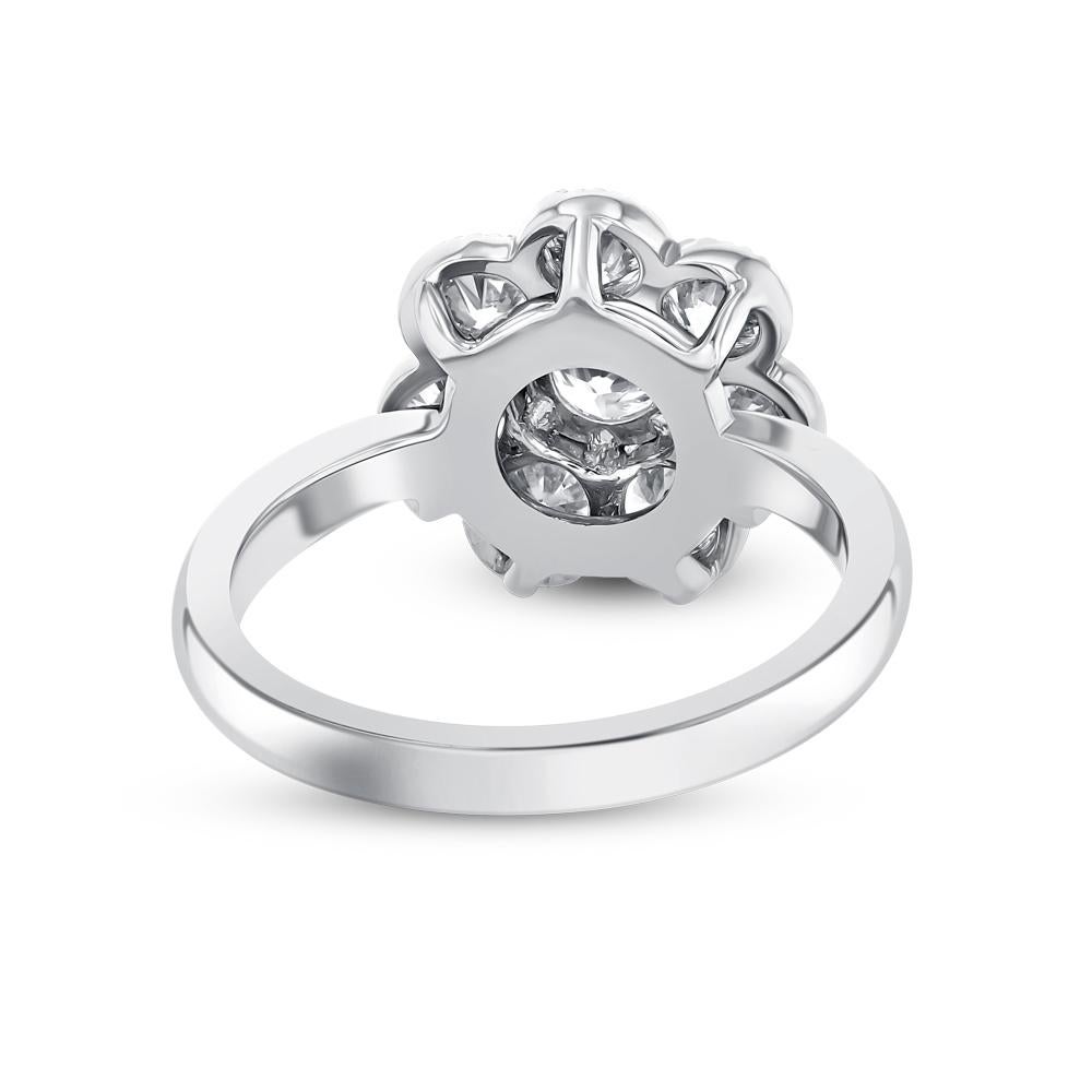 Contemporary 1.55 Carat Phytomorphic Diamond Ring For Sale