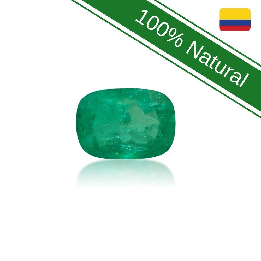 Cushion Cut 15.50 Carat Natural Loose Emerald Gemstone Colombian For Sale
