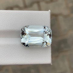 15.50 Carat Natural Loose Light Blue Aquamarine Cushion Cut Pakistan Gemstone (Aigue-marine bleu clair taillée en coussin)