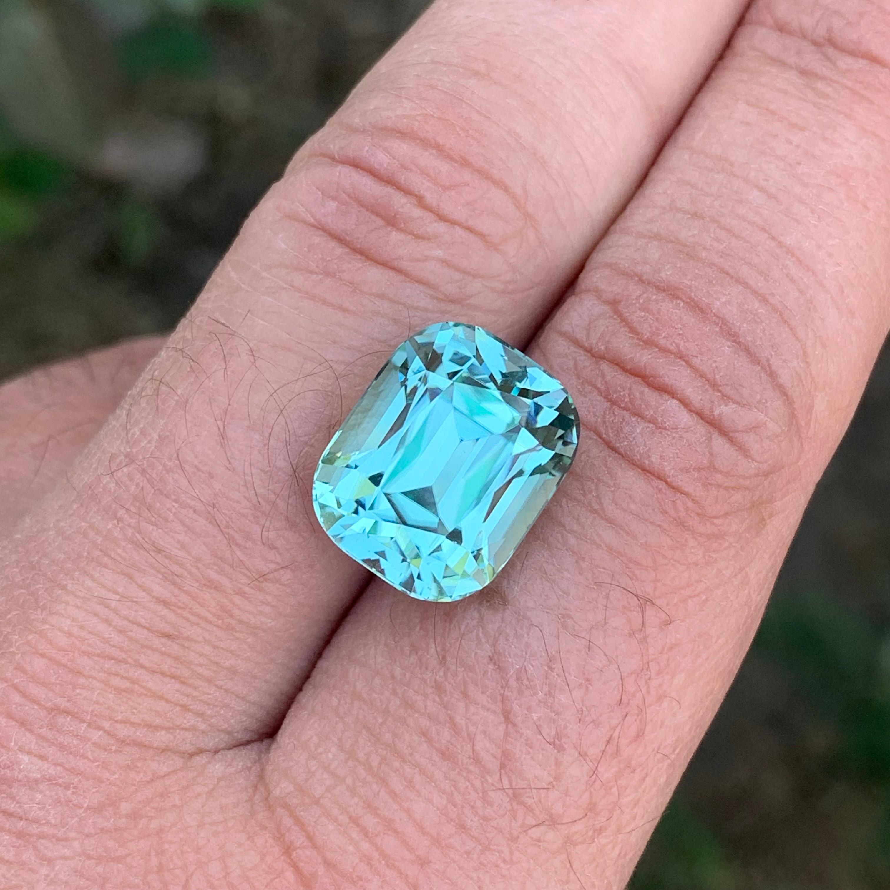 15.50 Carat Natural Loose Seafoam Tourmaline Cushion Shape Gemstone (pierre précieuse en forme de coussin) en vente 6