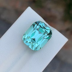 15.50 carati di tormalina marina sciolta naturale a forma di cuscino