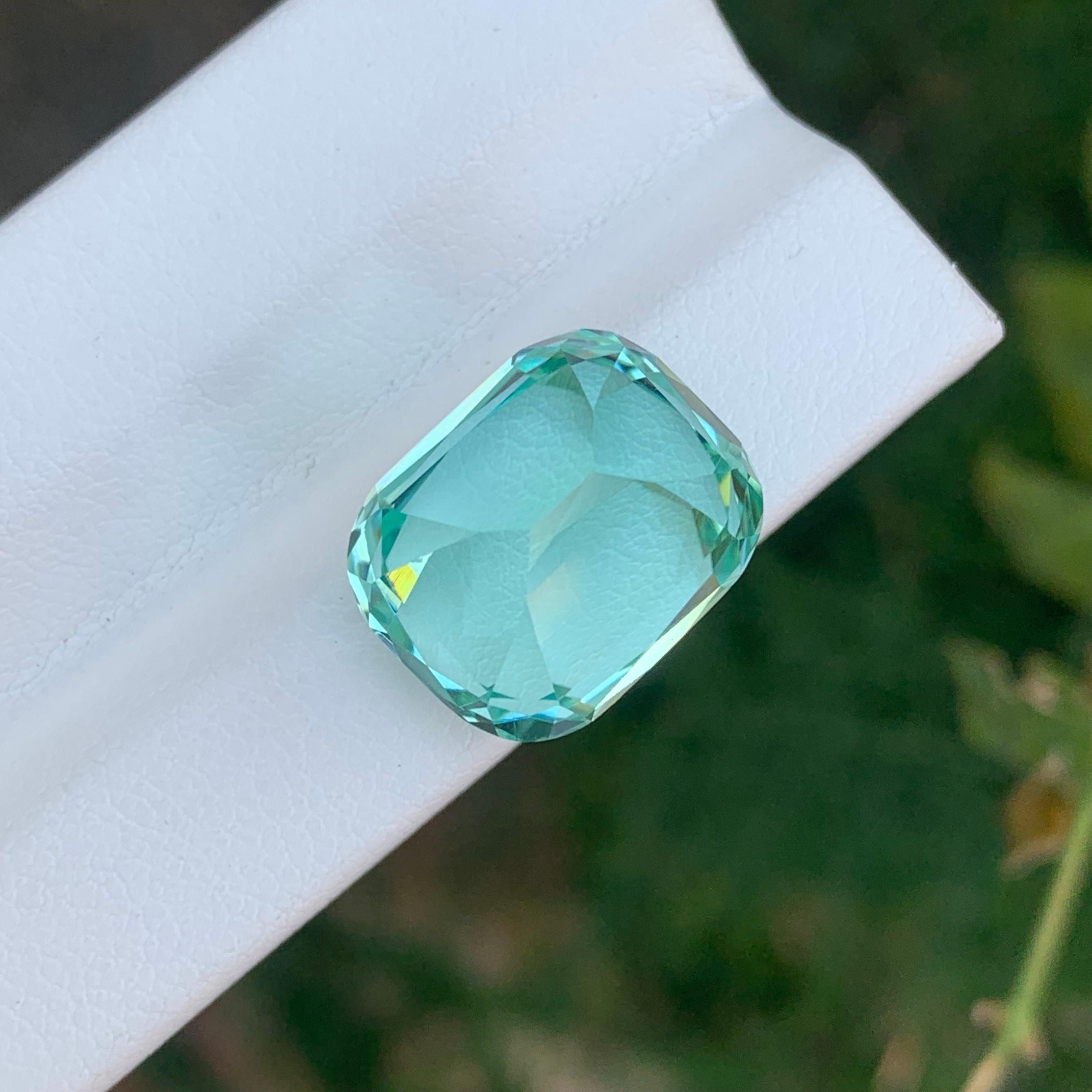 15.50 Carat Natural Loose Seafoam Tourmaline Cushion Shape Gemstone (pierre précieuse en forme de coussin) Neuf - En vente à Peshawar, PK