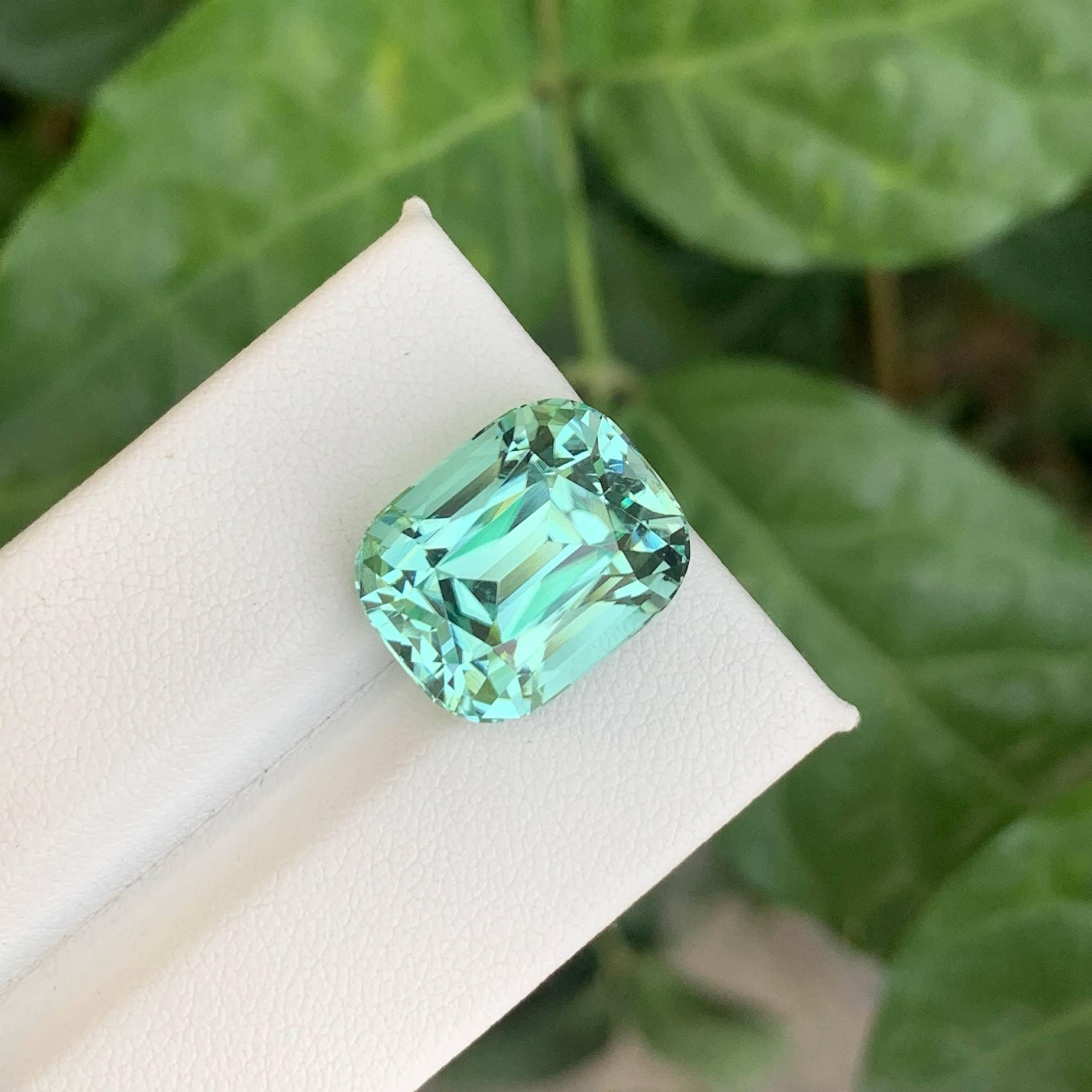 15.50 Carat Natural Loose Seafoam Tourmaline Stone Cushion Cut Afghan Gemstone (pierre précieuse afghane) Neuf - En vente à Bangkok, TH