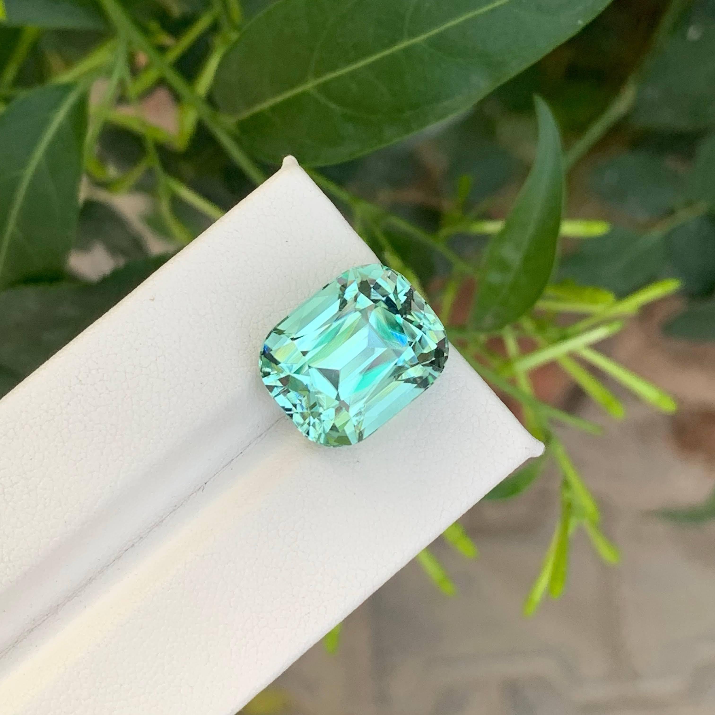 15.50 Carat Natural Loose Seafoam Tourmaline Stone Cushion Cut Afghan Gemstone (pierre précieuse afghane) en vente 1