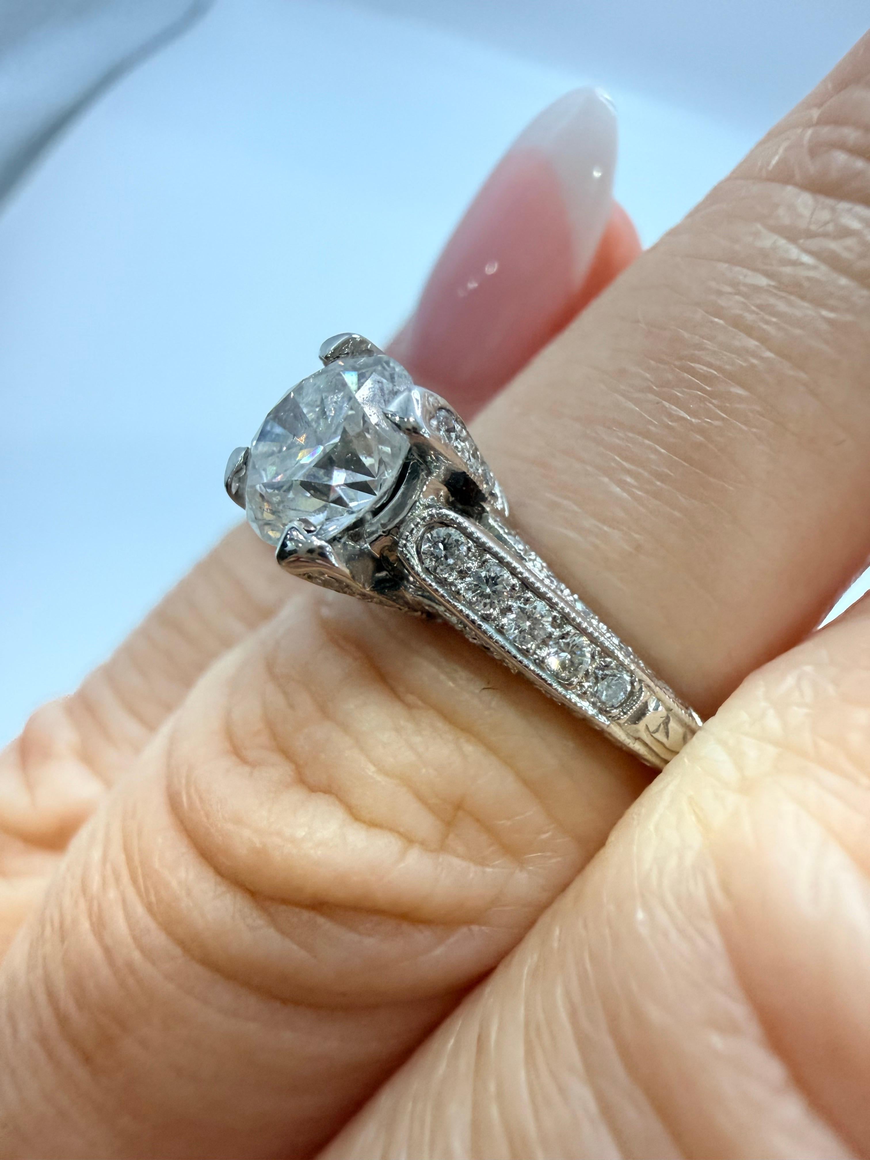 Bague de fiançailles en diamant de 1,55ct or 18KT en vente 1