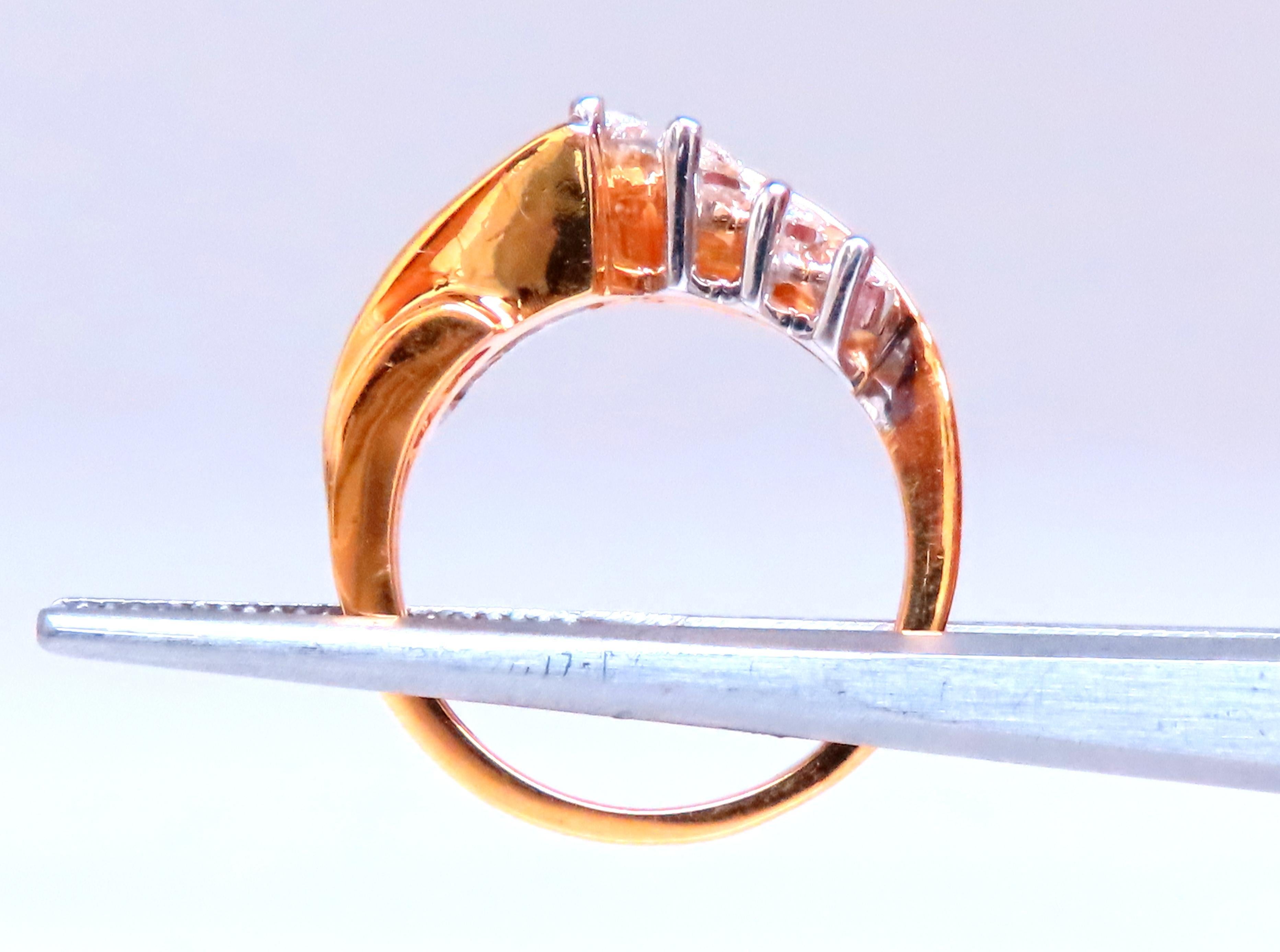 Marquise Cut 1.55ct Natural Diamonds Bypass Style Band 14kt 12474 For Sale