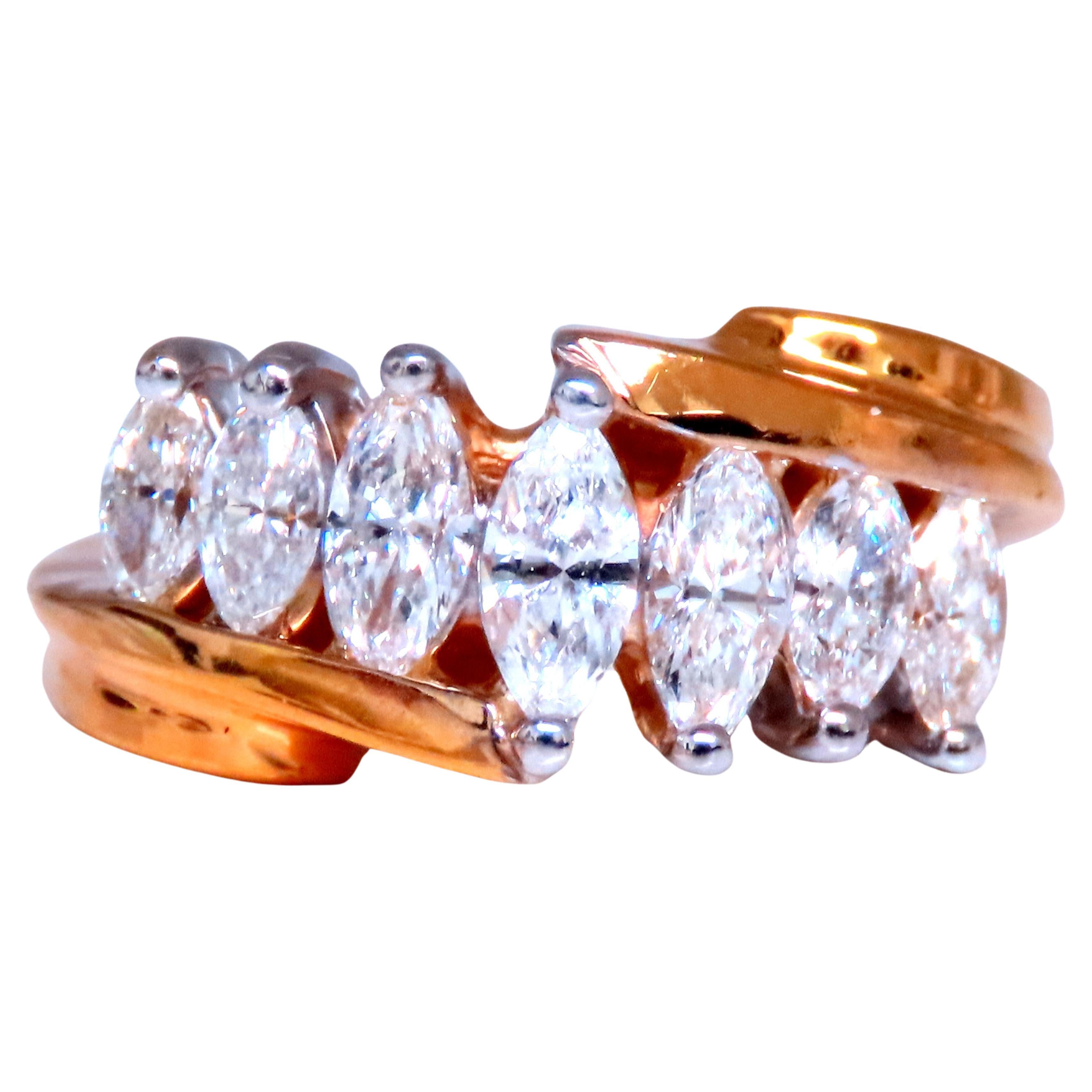 Anneau de style dérivation en diamants naturels 1,55 carat 14kt 12474