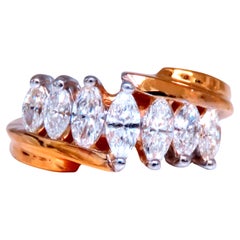 1.55ct Diamantes Naturales Banda Estilo Bypass 14kt 12474*