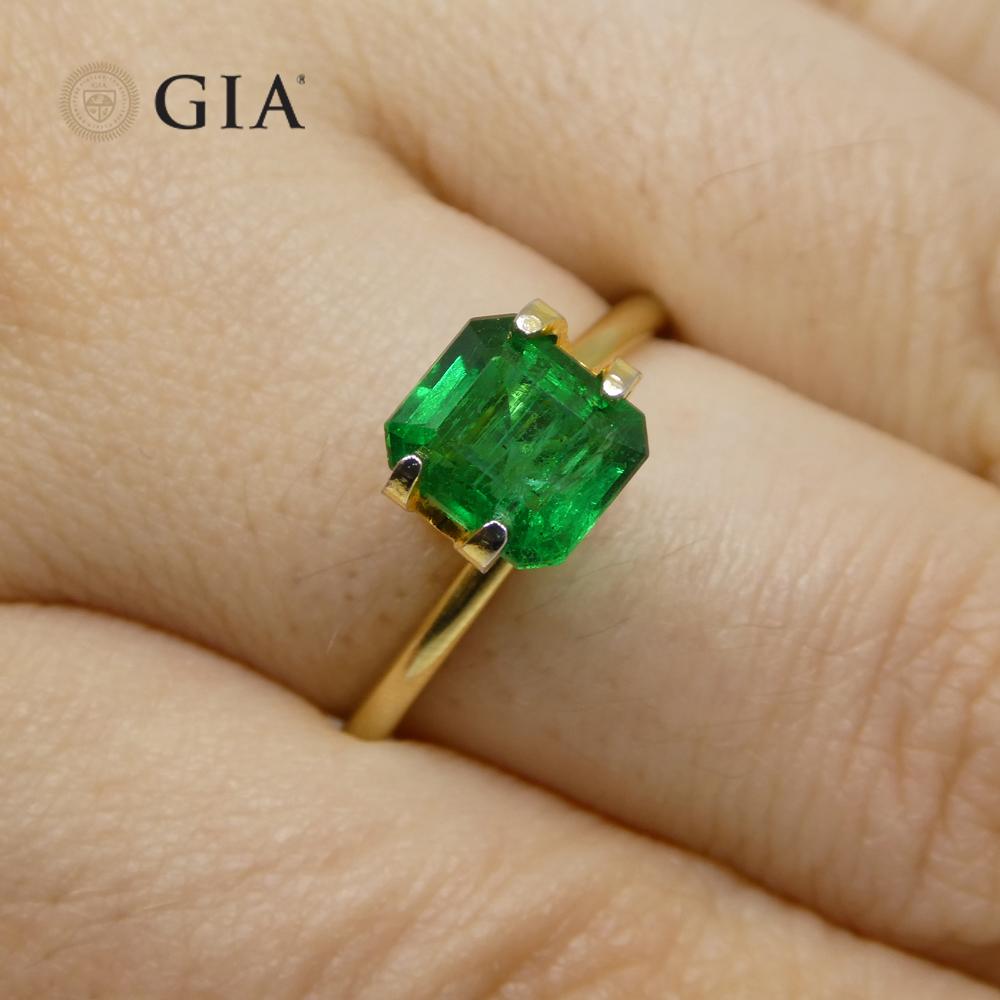 This is a stunning GIA Certified Emerald


The GIA report reads as follows:

GIA Report Number: 5221842432
Shape: Octagonal
Cutting Style: Step Cut
Cutting Style: Crown:
Cutting Style: Pavilion:
Transparency: Transparent
Color:
