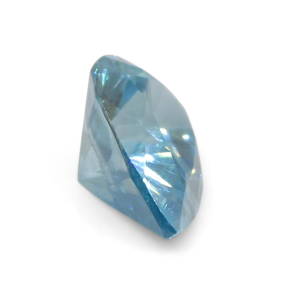 1.55ct Pear Diamond Cut Blue Zircon from Cambodia For Sale 3