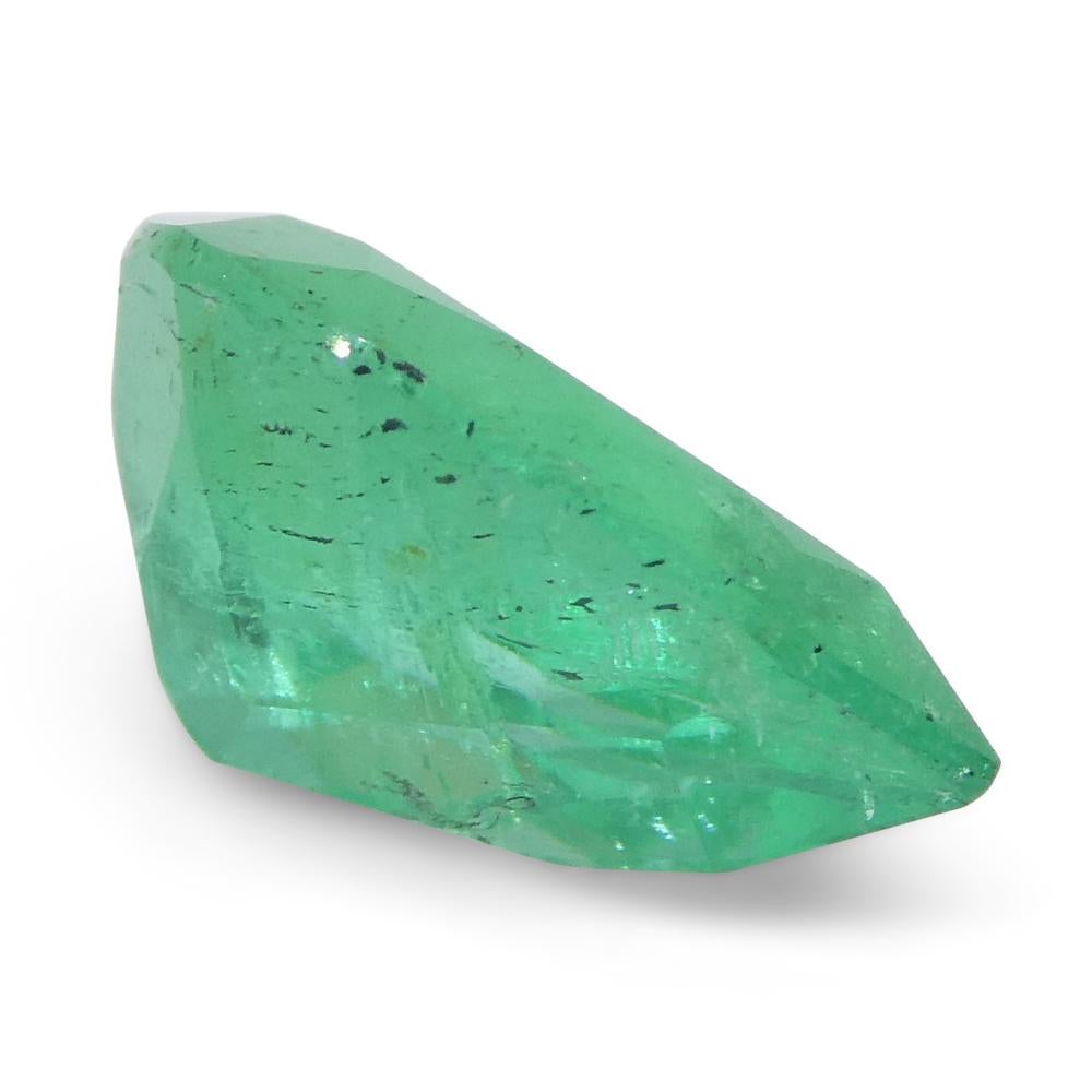 1.55ct Pear Green Emerald from Colombia For Sale 5