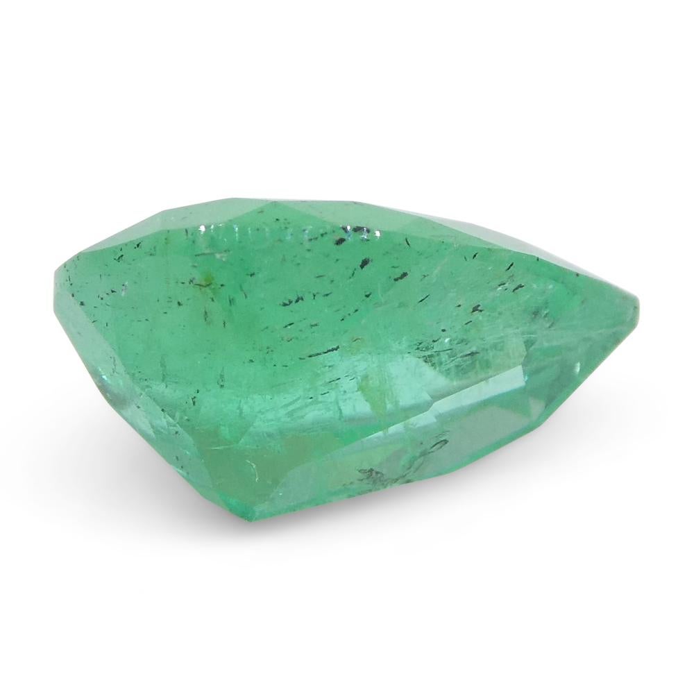 1.55ct Pear Green Emerald from Colombia For Sale 6