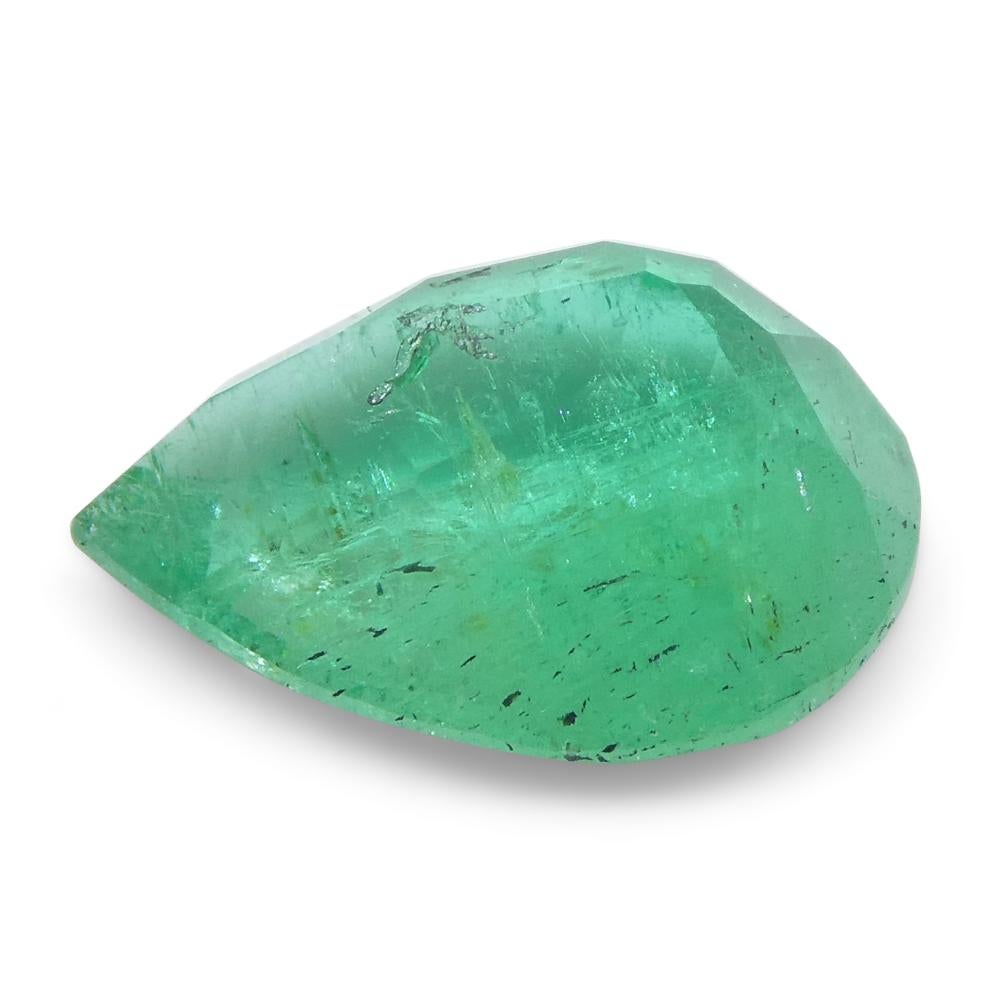 1.55ct Pear Green Emerald from Colombia For Sale 10
