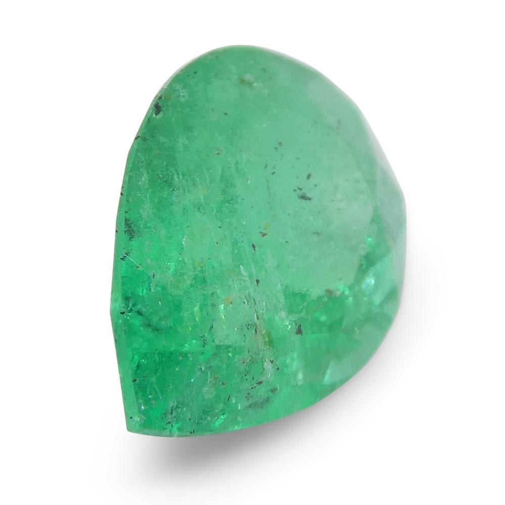 1.55ct Pear Green Emerald from Colombia For Sale 4