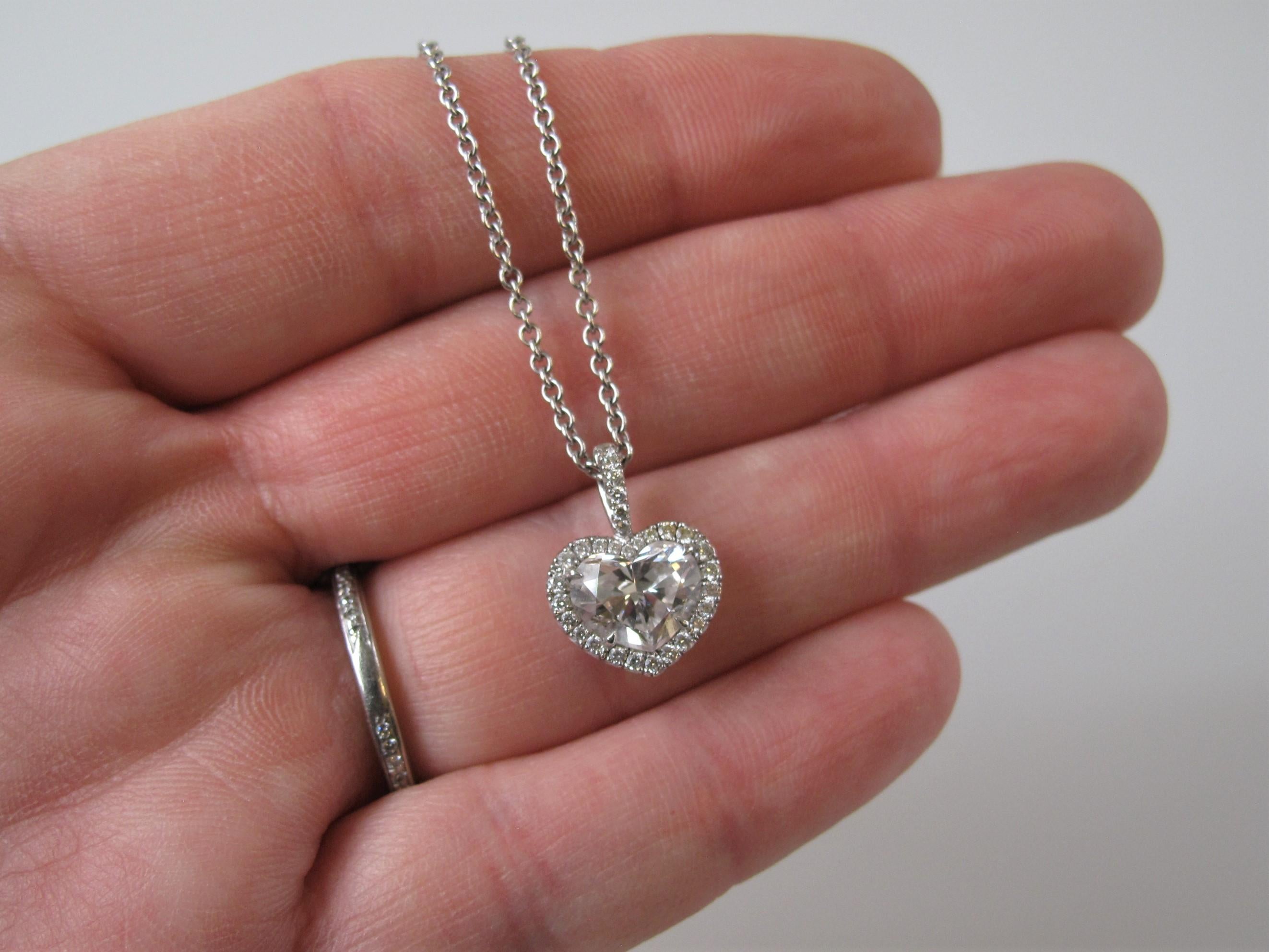 heart shaped diamond necklace