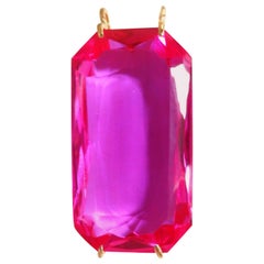 156 Carat GIA Certified Lab Pink Sapphire Necklace 14 Karat*