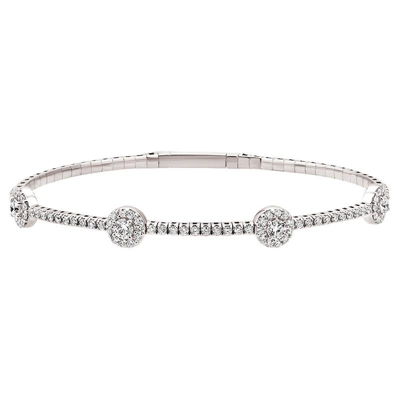 1.56 Carat Natural Diamond Flexible Bracelet G SI 14K White Gold 7''

100% Natural Diamonds, Not Enhanced in any way Round Cut Flexible Diamond Bracelet 
1.56CT
G-H 
SI  
14K White Gold,  Pave set,   7 grams
7 inches in length, 1/4 inch in width
4