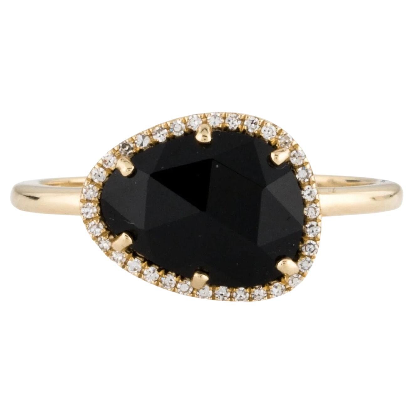 1,56 Karat Onyx & Diamant Gelbgold-Ring
