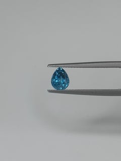 1.56 Carat Pear-Shaped Natural Sky Blue Zircon