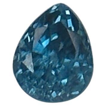 1.56 Carat Pear-Shaped Natural Sky Blue Zircon For Sale