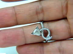 1.56 Carat Trilliant Diamond Crossover Ring Modern Era 14 Karat