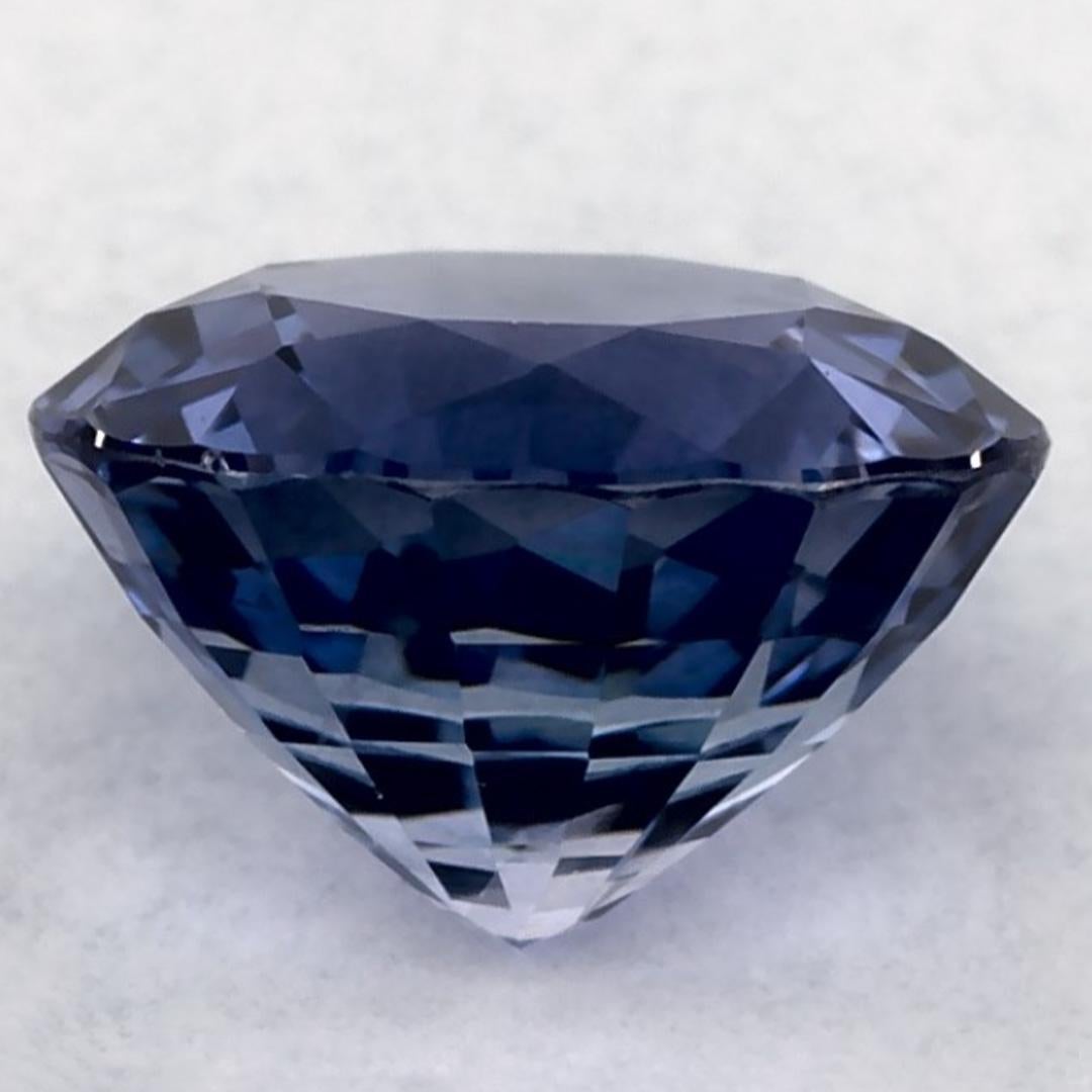 1.56 Ct Blue Sapphire Round Loose Gemstone In New Condition For Sale In Fort Lee, NJ