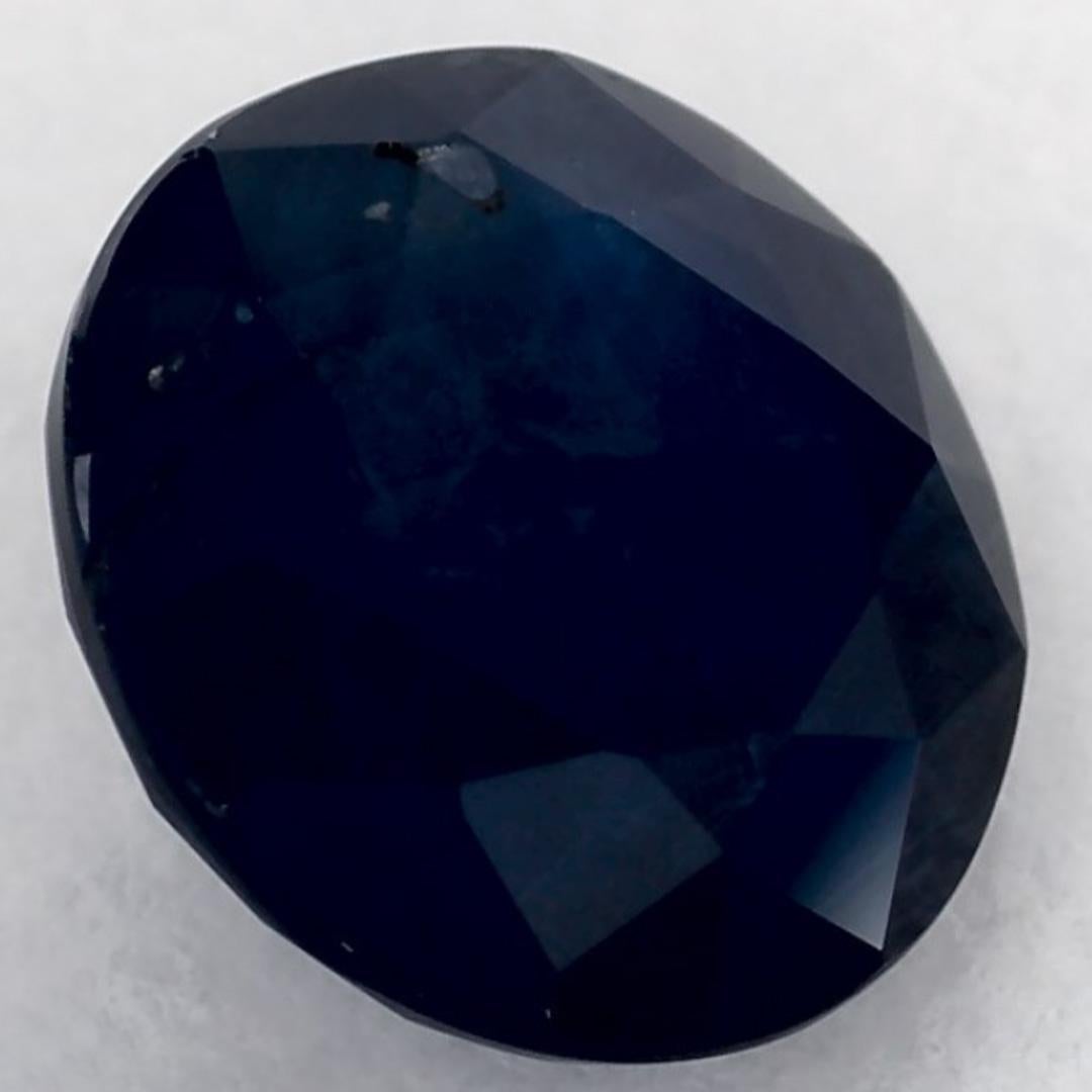 Donna 1.56 carati di zaffiro blu rotondo sfuso in vendita
