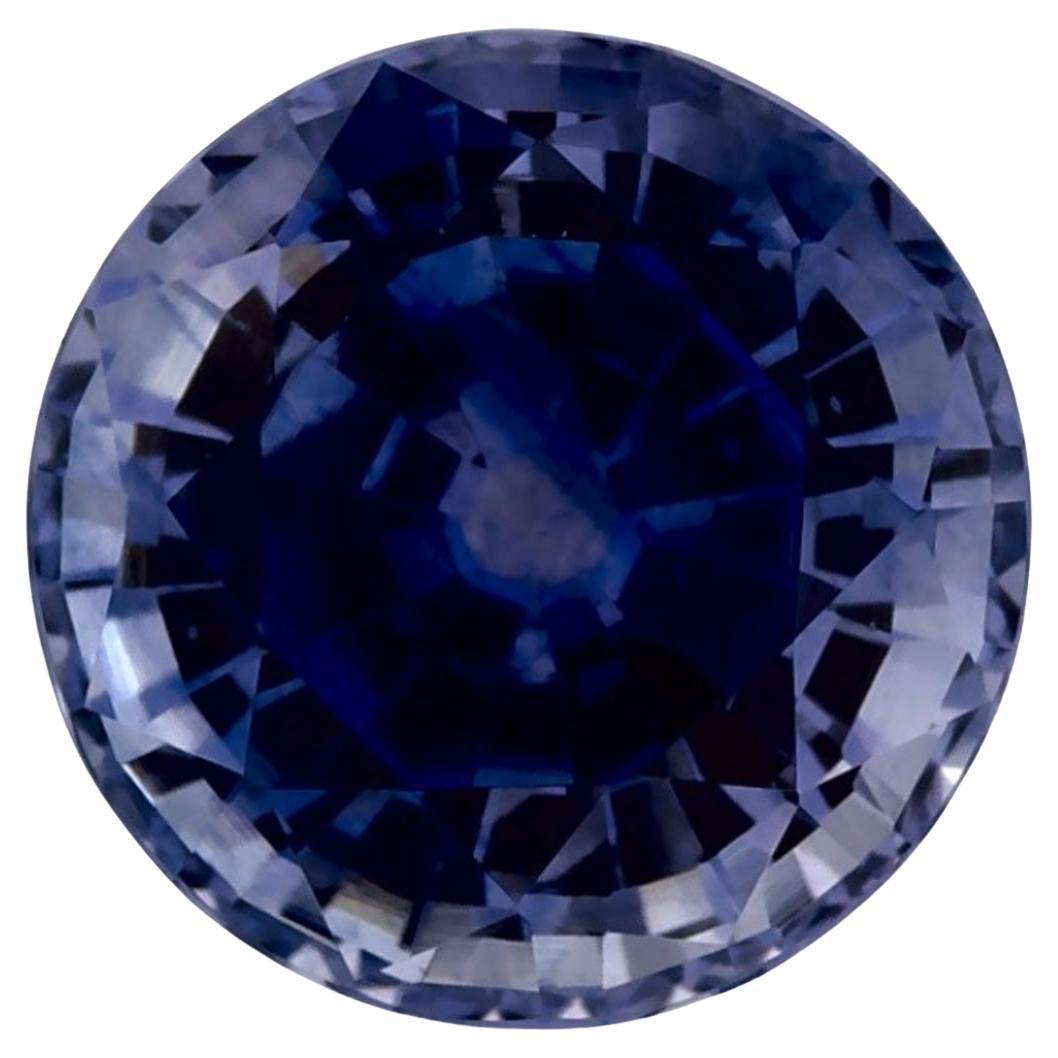 1.56 Ct Blue Sapphire Round Loose Gemstone