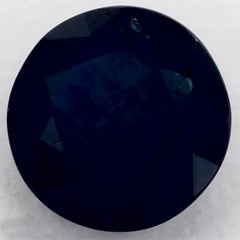 1.56 Ct Blue Sapphire Round Loose Gemstone