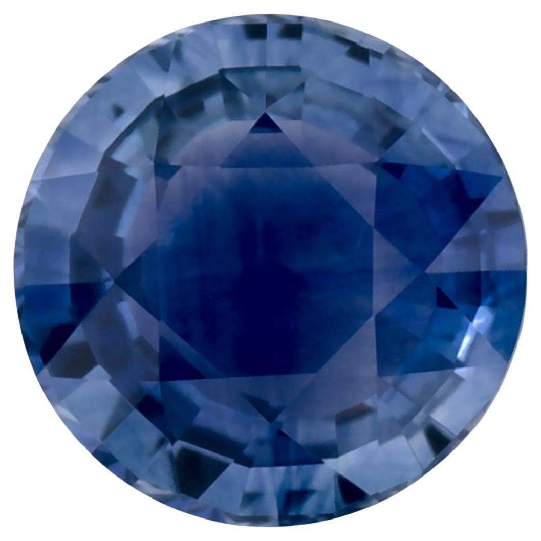 1.56 Ct Blue Sapphire Round Loose Gemstone