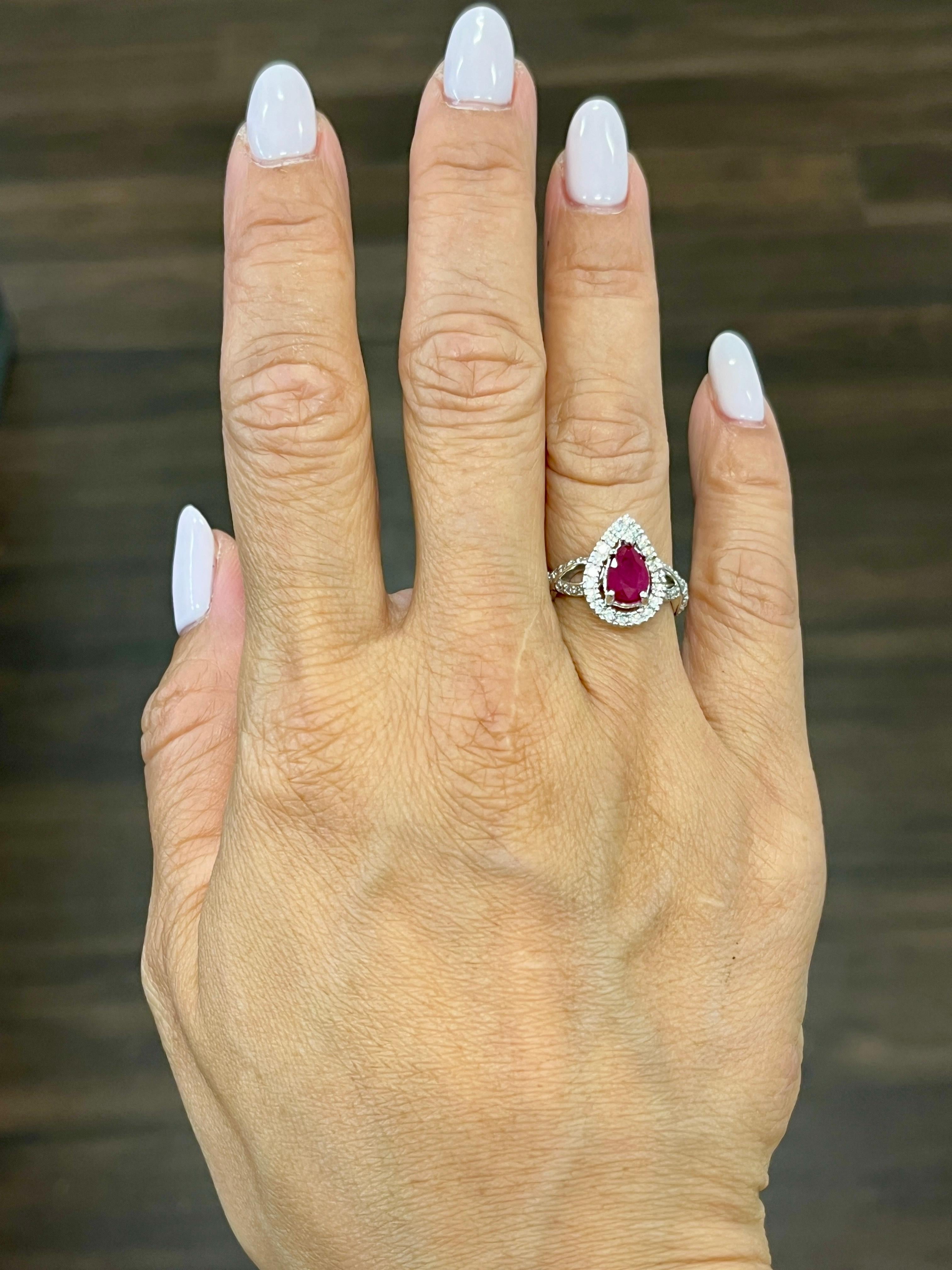 For Sale:  1.56 ct Natural Burma Ruby & Diamond Ring 3