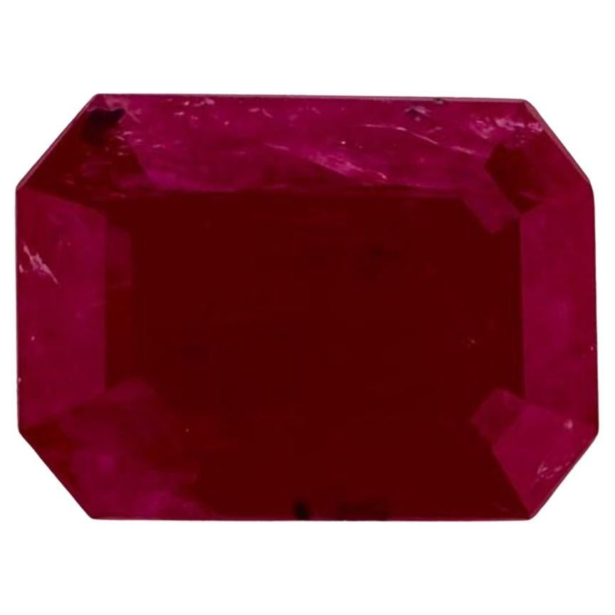 1.56 Ct Ruby Octagon Cut Loose Gemstone For Sale