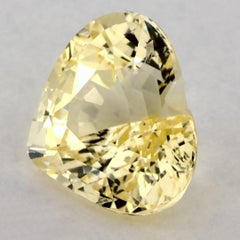 1.56 Ct Yellow Sapphire Heart Loose Gemstone