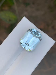 Piedra natural suelta de aguamarina talla cojín de 15.60 quilates