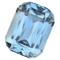 Piedra natural suelta de aguamarina talla cojín de 15.60 quilates