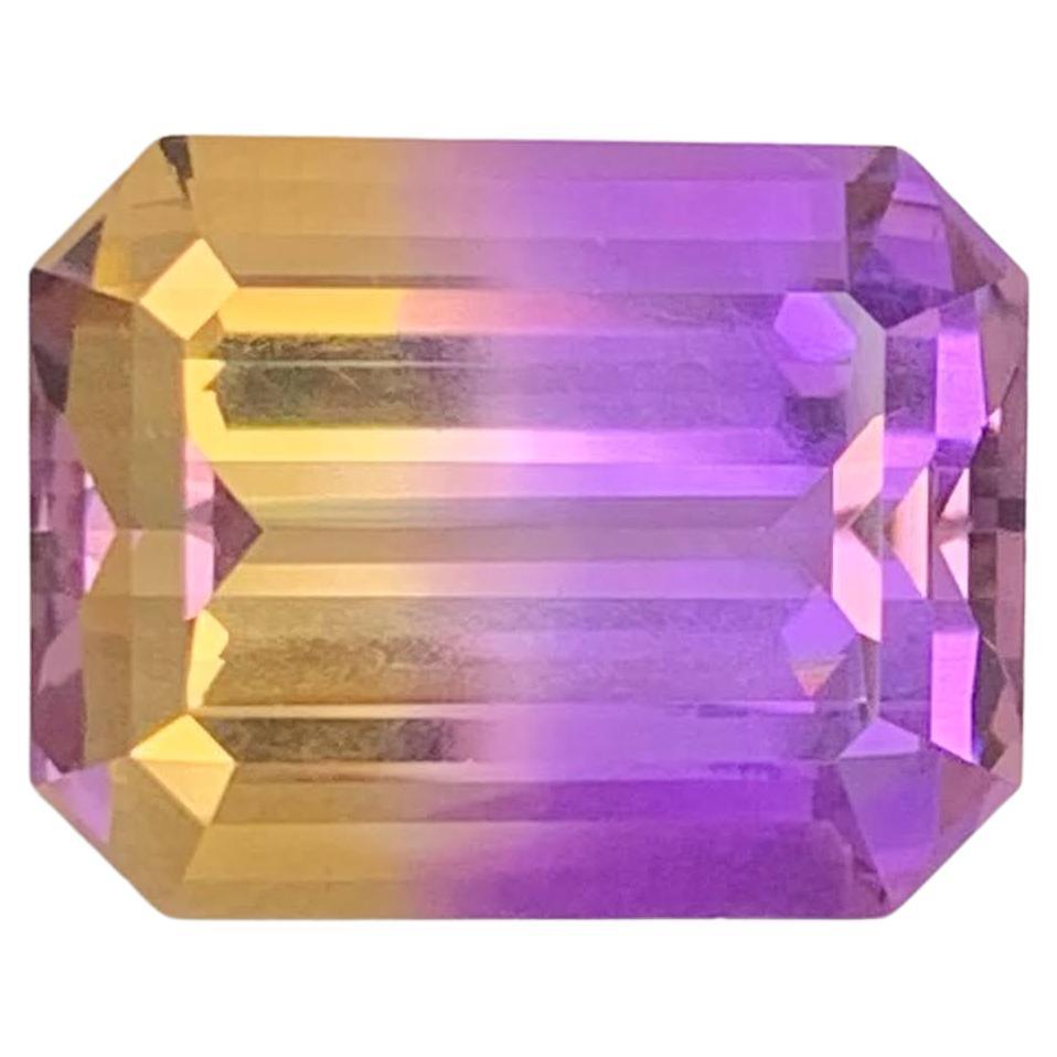 15.60 Karat Natürlicher Loser Bi Color Ametrine Stein Smaragd Schliff Bolivianischer Edelstein