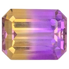 15.60 Karat Natürlicher Loser Bi Color Ametrine Stein Smaragd Schliff Bolivianischer Edelstein