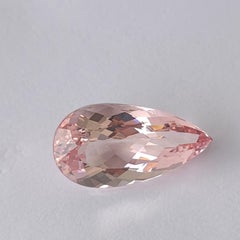 15.60 Cts Natural Pink Morganite Pear Cut  Africa