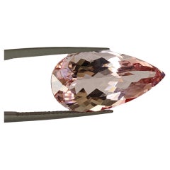 15.60 Cts Natural Pink Morganite Pear Cut  Africa