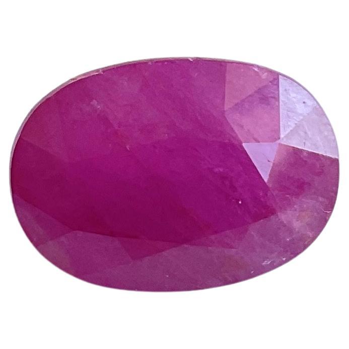 15.61 Carat Burmese No-Heat Ruby Natural Oval Cut Stone For Top Fine Jewelry Gem For Sale