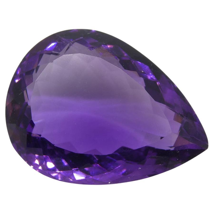 15.61 ct Pear Amethyst For Sale
