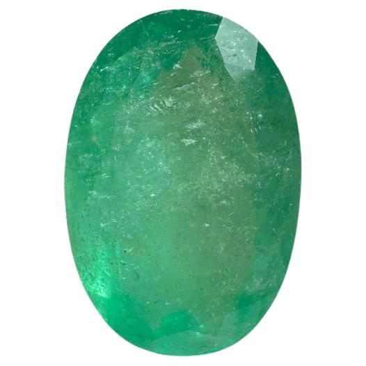 15,65 Quilates 21x14 Esmeralda Colombiana Verde Tierra - Gema Ovalada del Mes de Mayo