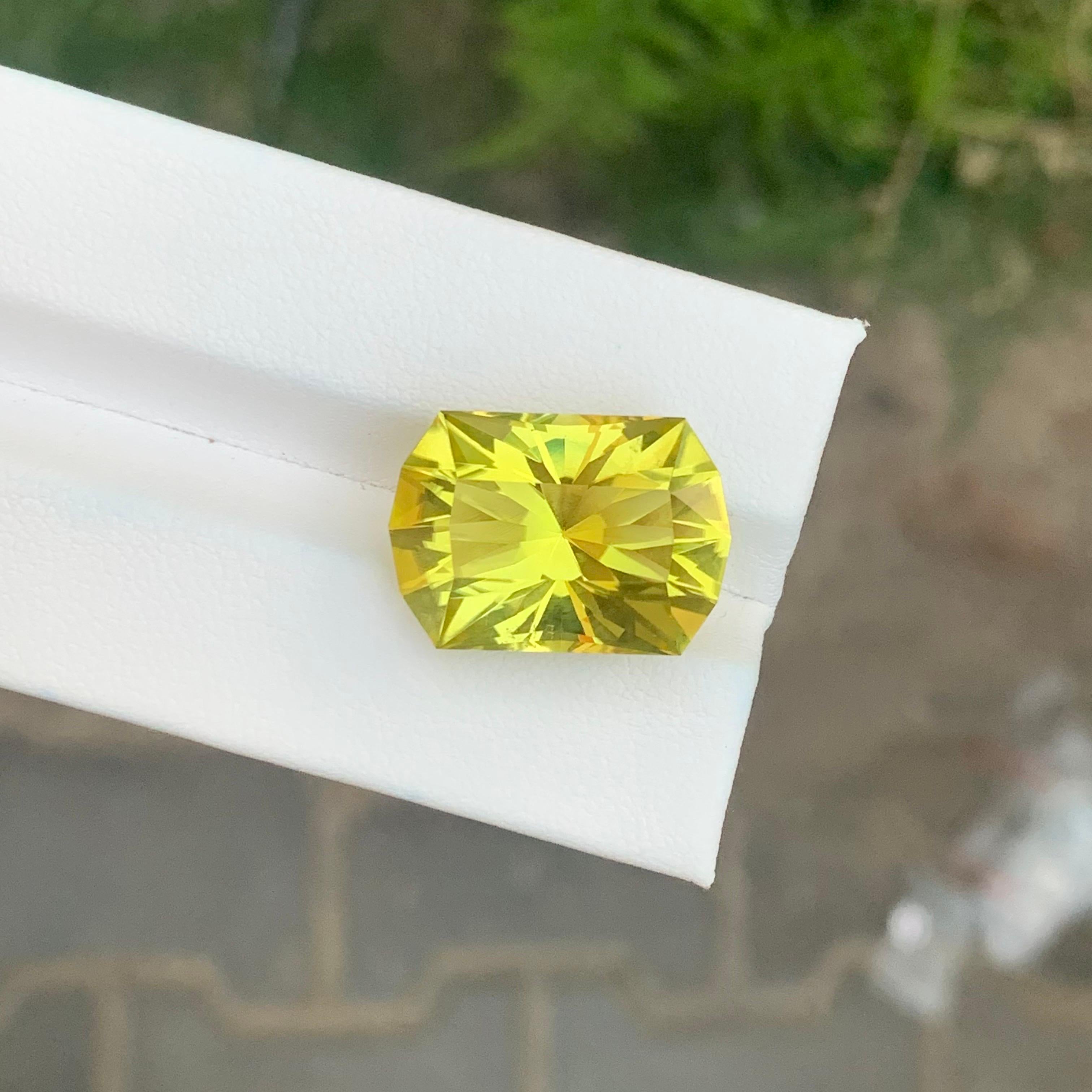 15,65 carati di pietra naturale sfusa in oro verde, quarzo limone, taglio Brilliante in vendita 4