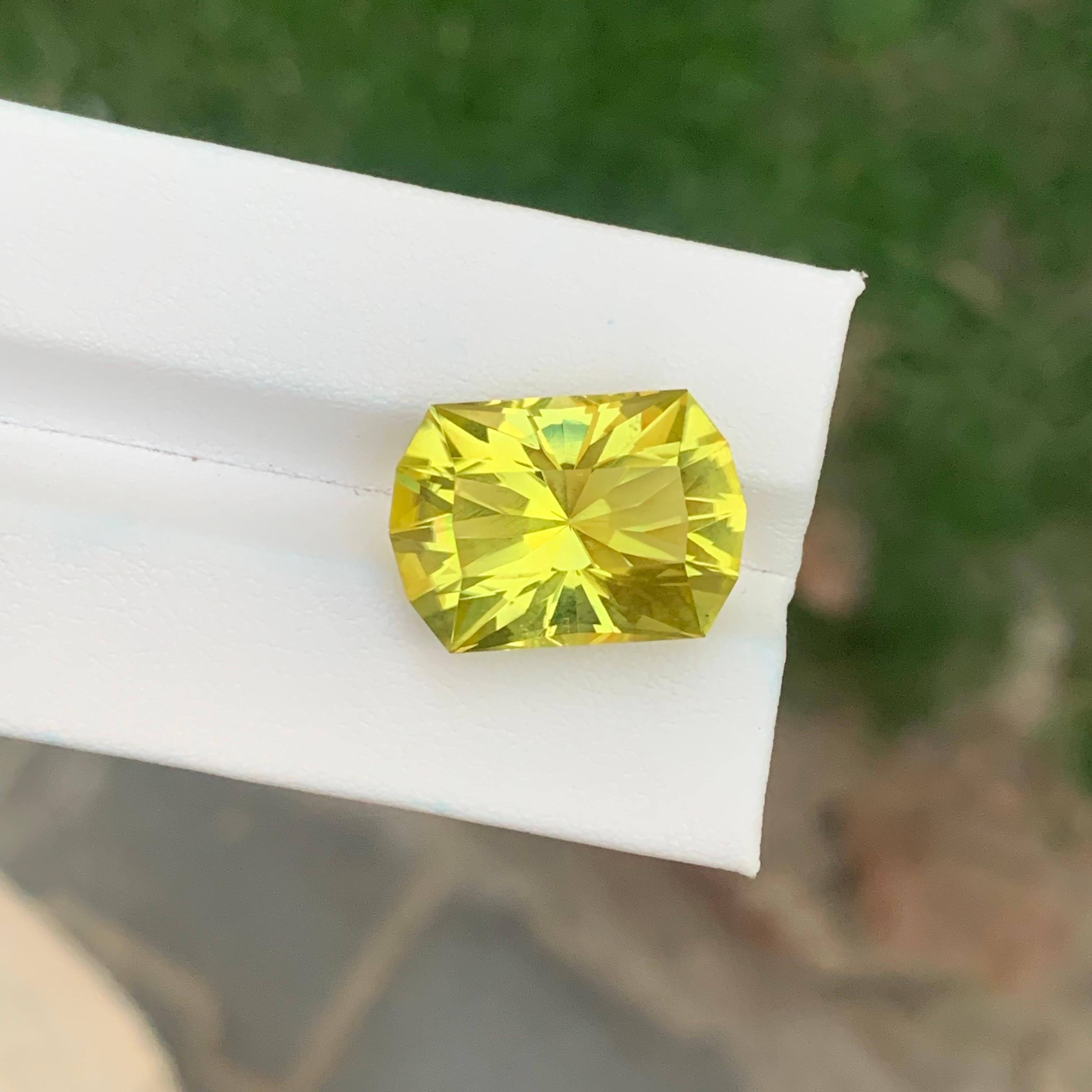 15,65 carati di pietra naturale sfusa in oro verde, quarzo limone, taglio Brilliante in vendita 1