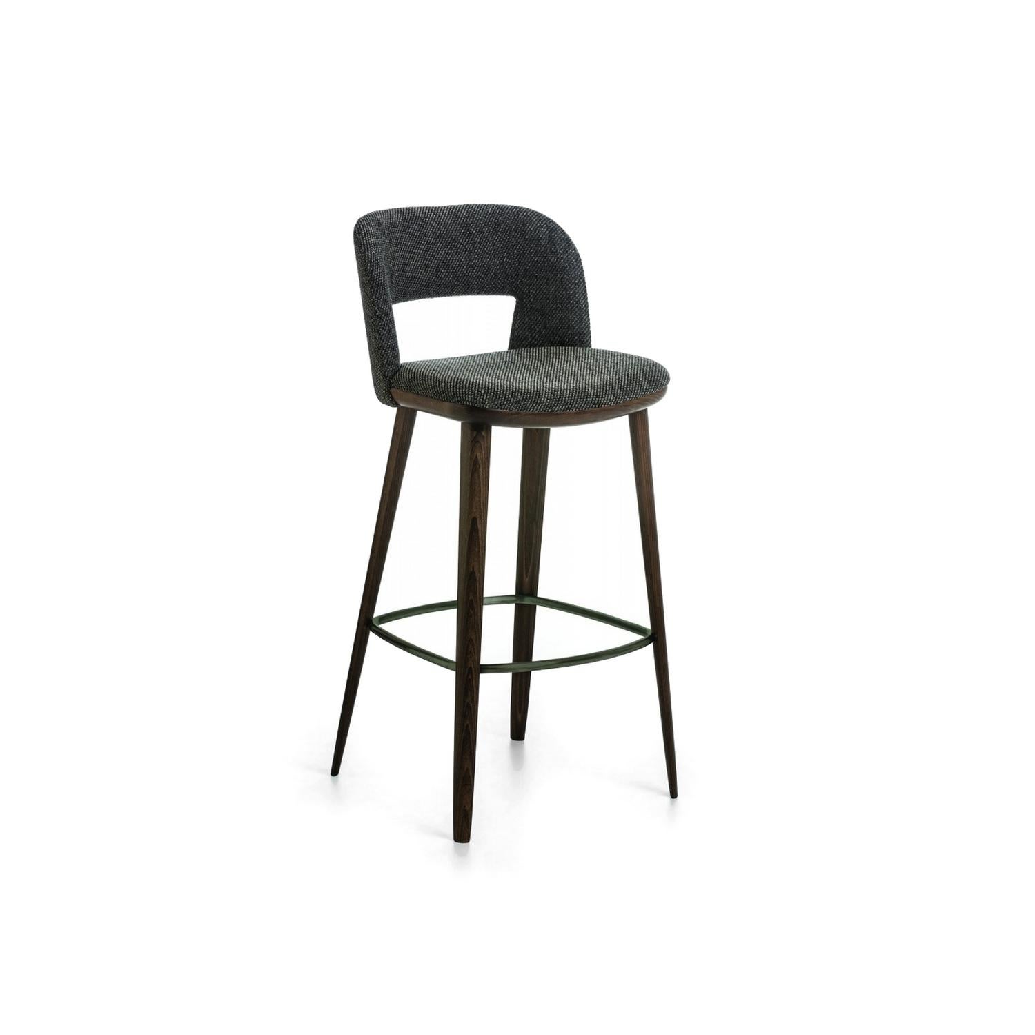 Moderno Sgabello da bar grigio, Design di Carlesi Tonelli, Made in Italy in vendita