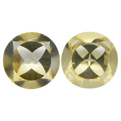 15.66ct Round Citrine Fantasy/Fancy Cut Pair