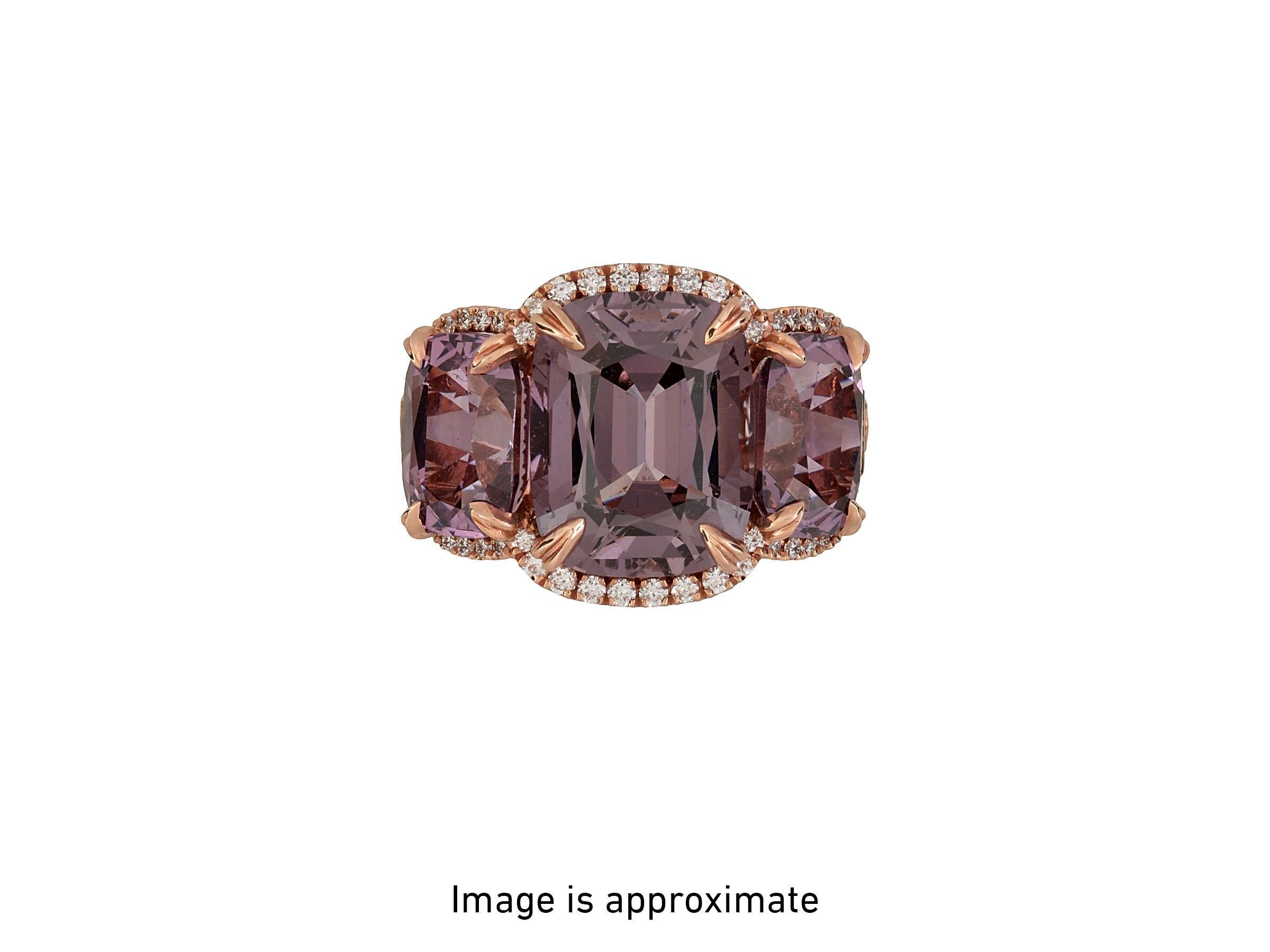 15.67ct Burmese Spinel ring in 18K rose gold. GIA certified. For Sale 1