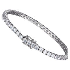 Bracciale Classic Line in argento sterling con zirconi taglio brillante da 15,68 carati