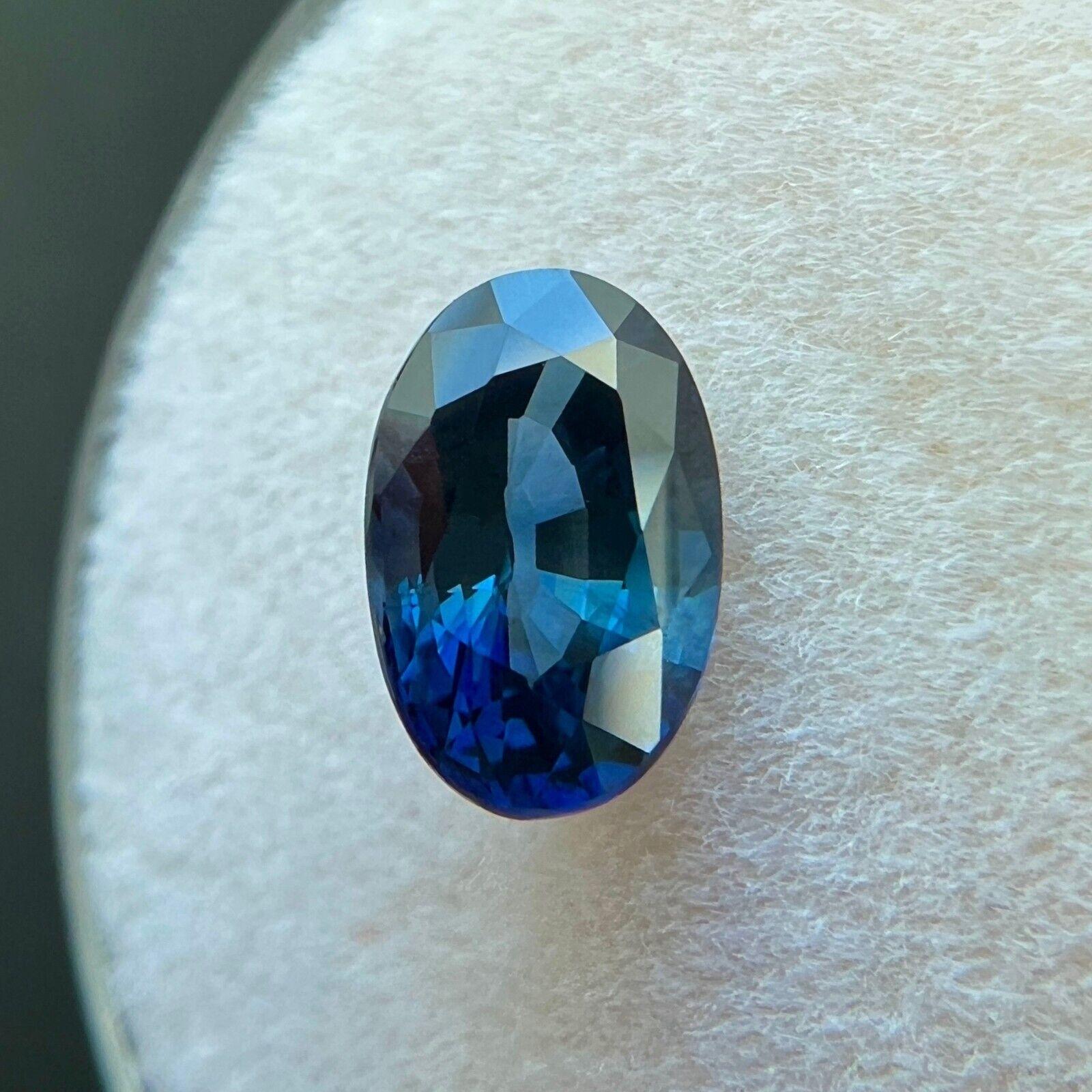 1.56ct Ceylon Sapphire Royal Blue Oval Cut Natural Gemstone 8X5.3mm VS In New Condition For Sale In Birmingham, GB