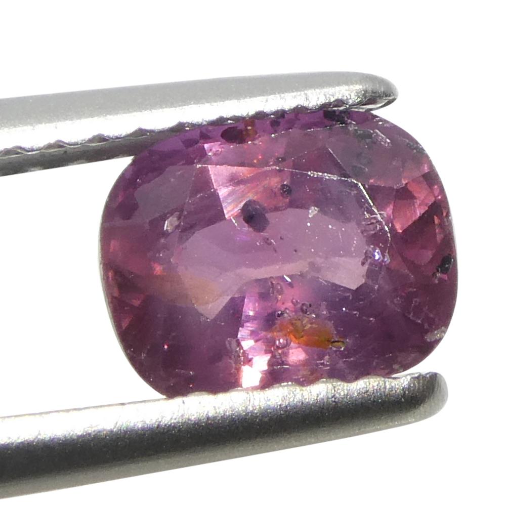 1.56ct Cushion Pink Sapphire from Tanzania For Sale 5